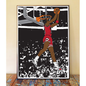 11x17 MICHAEL AIR JORDAN DUNK CONTEST 3 ART PRINT